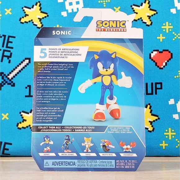 Jakks Pacific Sonic the Hedgehog SONIC 2.5" GO SEGA Collectible Action Figure - Picture 4 of 9